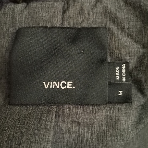 VINCE OLIVE GREEN LEATHER PARKA JACKET - Picture 7 of 12